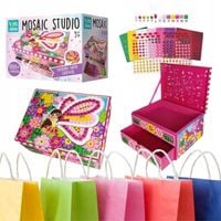 PREZENT DLA 5, 6 LATKI - Zestaw kreatywny Szkatułka Mozaika Wróżka +Torebka