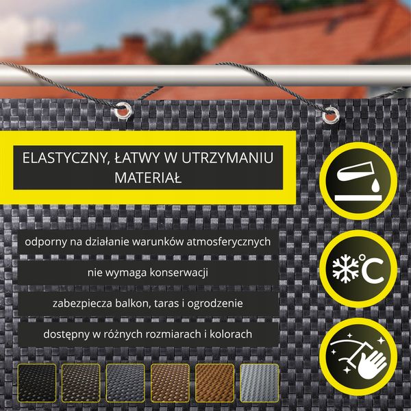 Osłona Balkonowa Technorattan Mata Na Wymiar zdjęcie 7