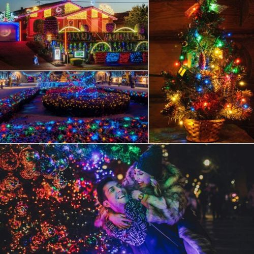 LAMPKI CHOINKOWE 1000 LED STAŁE + FLASH ZEWNĘTRZNE BŁYSK IP44 MULTIKOLOR na Arena.pl