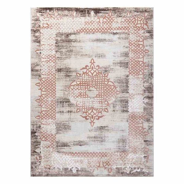 RUG/LU/IONA/FRAME3/BEIGE+PINK/80x150 zdjęcie 1