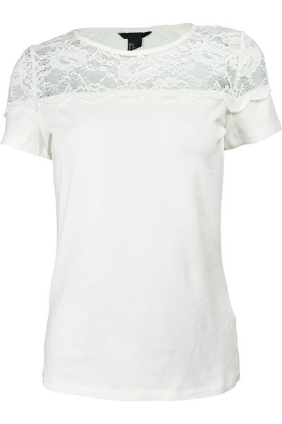 Kremowa Bluzka, Koronka (D) - 38 / M zdjęcie 1