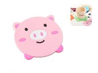 Silikonowa podkładka pod kubek dla dzieci świnka