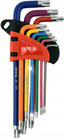 KLUCZE IMBUSOWE KOLOROWE IMBUSY WKRĘTAKI TORX T10-T50mm 9 SZT YATO YT-05633