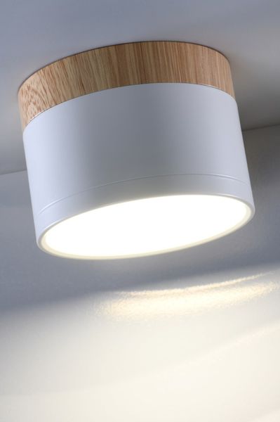 Tuba 9W LED 4000K biały+drewniany śr. 8,8 cm zdjęcie 4