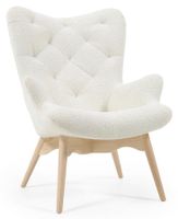 Fotel uszak biały do sypialni do pokoju dziecięcego krzesło