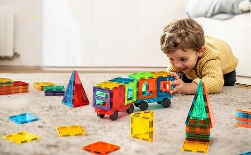 100 X KLOCKI MAGNETYCZNE DUŻE 3D MAGNETIC TILES KONSTRUKCYJNE ZESTAW DZIECI na Arena.pl