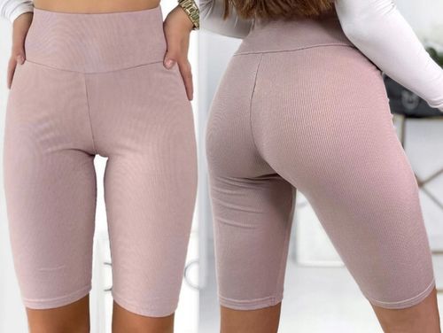 Prążkowane Kolarki Legginsy z Wysokim Stanem Fit Getry L/XL na Arena.pl