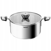 Garnek z pokrywką stalowy TEFAL Emotion+ E3284644 24 cm 5,7 L indukcja