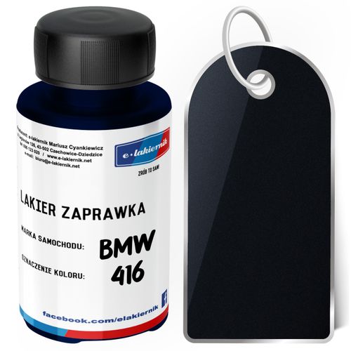 lakier zaprawka + bezbarwny zaprawkowy samochodowy bmw 416 carbon black na Arena.pl