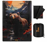 NILS NC3601 ŚPIWÓR 3W1 DWUOSOBOWY BEAR 200X140 CM