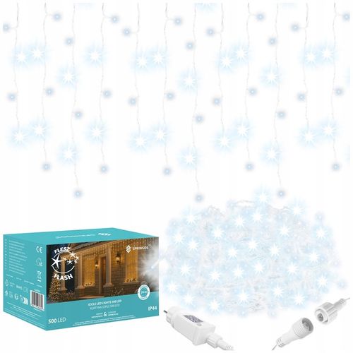 SOPLE 500 LED LAMPKI ZEWNĘTRZNE 22,5m TIMER FLASH KURTYNA GIRLANDA ŚWIETLNA na Arena.pl