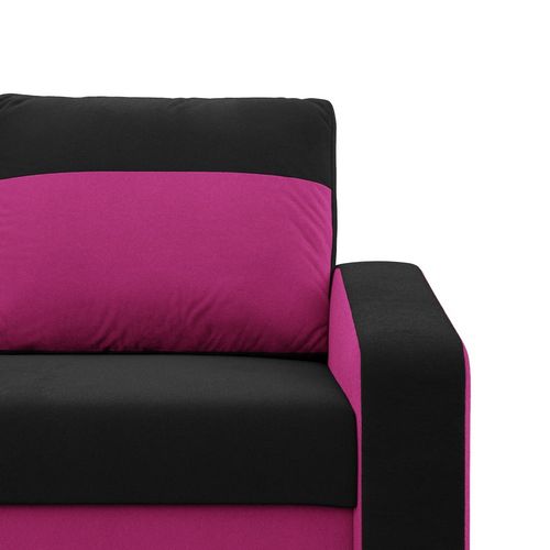 Sofa rozkładana, mikrofaza, AURELO, 148x87x90 cm, różowy | TYLETEGOTU na Arena.pl