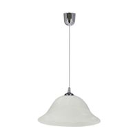 Vera lampa wisząca chromowy 1x60W E27 klosz alabastrowy