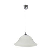 Vera lampa wisząca chromowy 1x60W E27 klosz alabastrowy