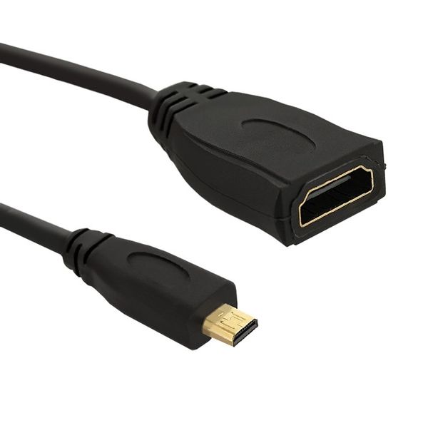 Qoltec Adapter HDMI A żeński | Micro HDMI D męski | 0.2m zdjęcie 1