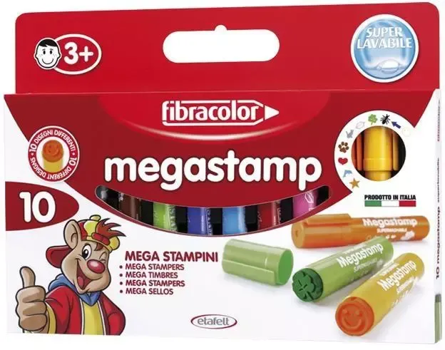 Mazaki Megastamp 10 kol. FIBRACOLOR zdjęcie 1