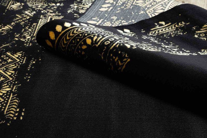 RUG/LU/MOSSE/FRAME2/BLACK+GOLD/80x300 zdjęcie 8