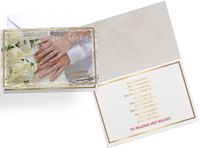 Kartka Serdeczne Życzenia W Dniu Ślubu z obrączkami - efekt trójwymiarowy