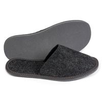 FILCOWE KAPCIE DAMSKIE GRAFIT PEŁNE KLAPKI DOMOWE