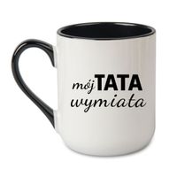 KUBEK "MÓJ TATA WYMIATA" Wzór - Elegant Coffee Czarny 330 ml