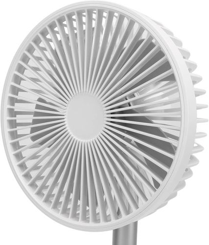 Wentylator wiatrak biurkowy cichy stojący 30cm biały USB LED akumulator na Arena.pl