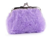 Portmonetka, bilonówka pluszowa fioletowa