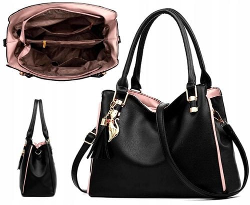 Skórzana Pojemna Torba Damska Miejska Torebka na Arena.pl