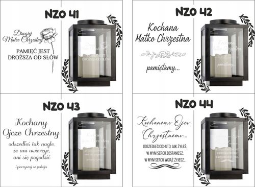 Latarenka na cmentarz z imieniem datą pamiątkowy znicz z osobistym tekstem na Arena.pl