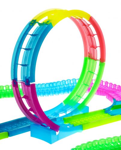 Świecący W Ciemności Tor Wyścigowy Dla Dzieci 3+ Autko Led + Pętla 360 na Arena.pl