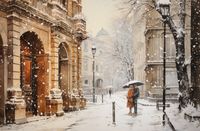 Plakat 91,5x60cm Zimowy Spacer Starym Miastem