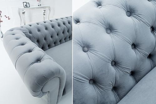 Sofa CHESTERFIELD szara na Arena.pl