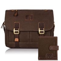 zestaw męski torba męska na ramię vintage t-17 portfel męski t-04