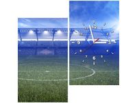 60X60CM ZEGAR STADION OBRAZ DREWNO ŚCIAN KWADRAT