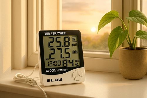 TERMOMETR STACJA POGODY POGODOWA HIGROMETR ZEGAR BATERIA ZESTAW SONDA na Arena.pl