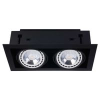 Wpuszczna LAMPA sufitowa DOWNLIGHT 9570 Nowodvorski prostokątna OPRAWA podtynkowa do zabudowy czarna
