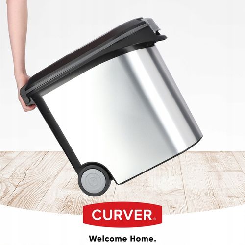 CURVER POJEMNIK NA KARMĘ DLA ZWIERZĄT 12kg SREBRNY na Arena.pl