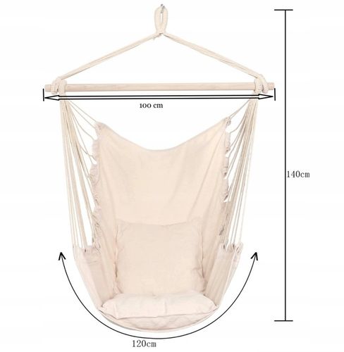 Ciemno szary Antracyt hamak brazylijski kokon huśtawka ogrodowa poduszki na Arena.pl