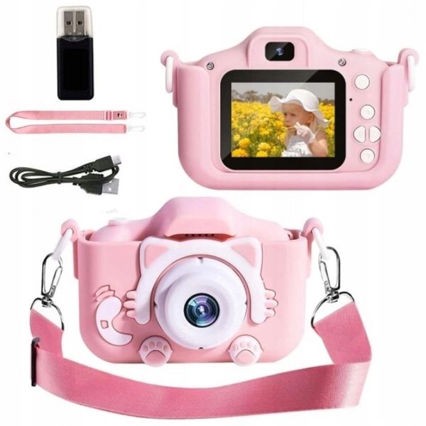 Aparat cyfrowy fotograficzny dla dzieci KOTEK gry prezent zabawa kamera zdjęcie 1