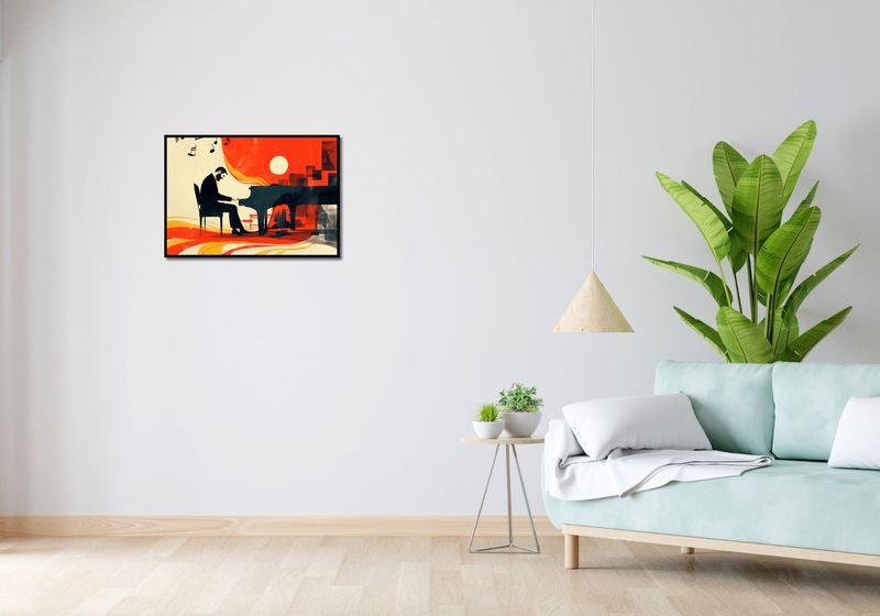 Plakat 66,5x46,5cm Pianista zdjęcie 4