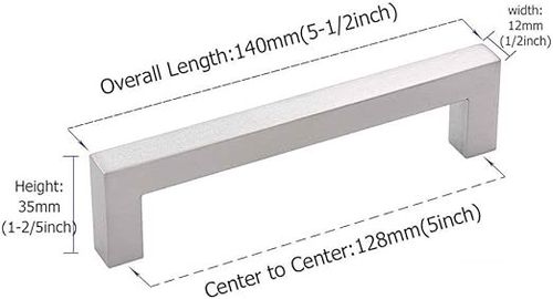Uchwyty do szafek srebrne szczotkowane 10sztuk na Arena.pl