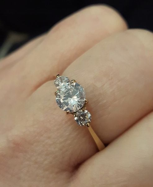 Złoty pierścionek zaręczynowy SAY YES grawer r. 14 zdjęcie 5