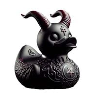 Kaczka KĄPIELOWA GOTHIC duck HEAVY METAL Czarna 15cm do WANNY PREZENT