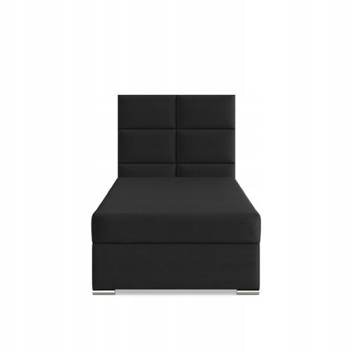 Łóżko Kontynentalne CALVI JEDNOOSOBOWE Tapicerowane Pojedyncze CZARNE na Arena.pl