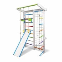 Drabinka gimnastyczna drewniana kolorowa Mistrz Babygame