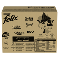 Felix Duo Karma dla dorosłych kotów w galaretce 10,2 kg (120 x 85 g)