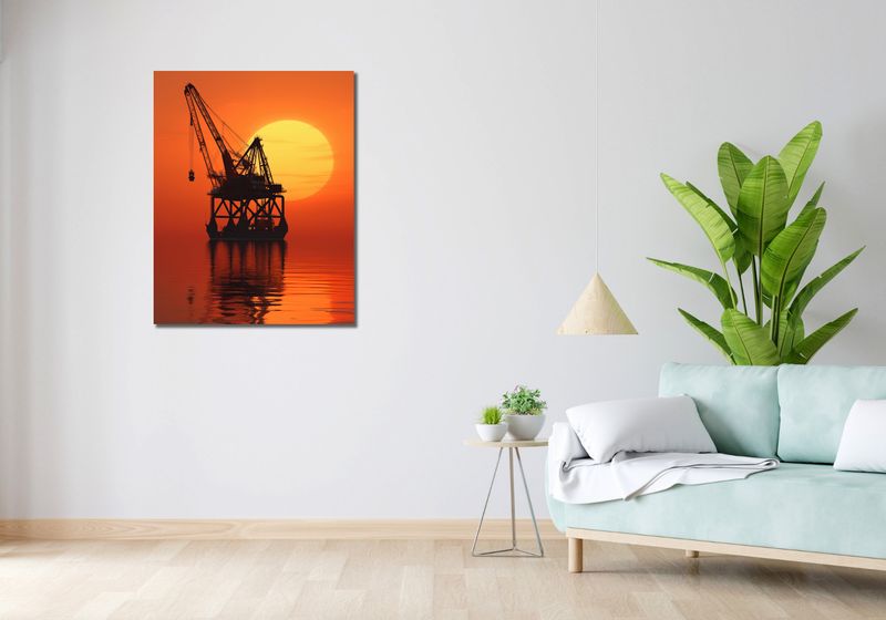 Obraz 70x90cm Sylwetka Przemysłu zdjęcie 2