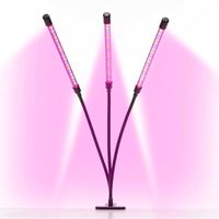Lampa do doświetlania roślin LED do wzrostu uprawy 3 panele z timerem i klipsem, usb