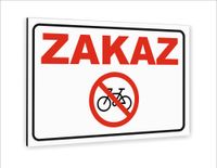 Tablica Tabliczka znak informacyjny 40x30 ZAKAZ twój napis różne wzory