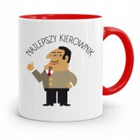 Kubek Czerwony Dla Kierownika Najlepszy Kierownik Z Nadrukiem Ze Zdjęciem