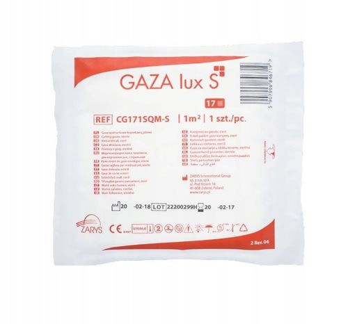 Gaza opatrunkowa miękka delikatna chłonna LUX S 17N 1m2 jałowa a'25 na Arena.pl
